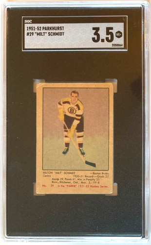 Milt Schmidt #29 1951 Parkhurst card