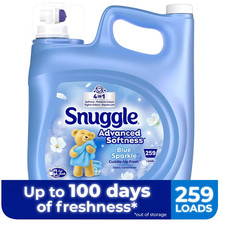 Snuggle Advanced Softness Liquid Fabric Softener, Blue Sparkle 259 Loads, 176 Oz 0.14 per gallon