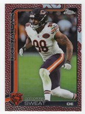 2025 Topps Chrome Leather Refractor Montez Sweat #56 - Chicago Bears