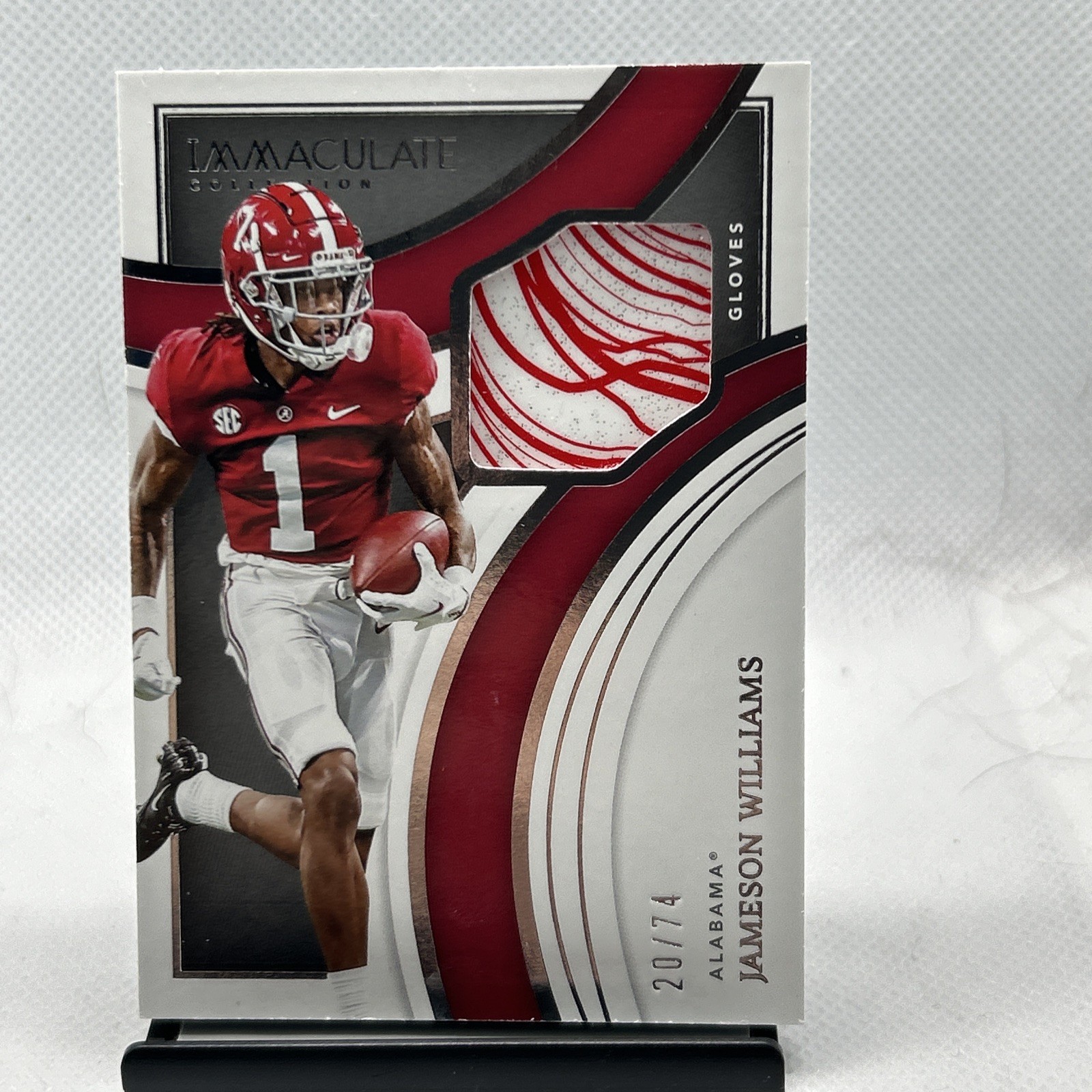 Jameson Williams Panini Immaculate Collection Collegiate Immaculate Gloves Memorabilia #IGJWI Base