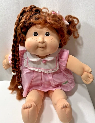 1988 Cabbage Patch Kid, Growing Hair Doll Brown Corn Silk Hair and Brown Eyes