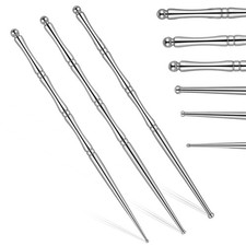 3 Pcs Acupuncture Pen Acupressure Facial Reflexology Tools for Silver