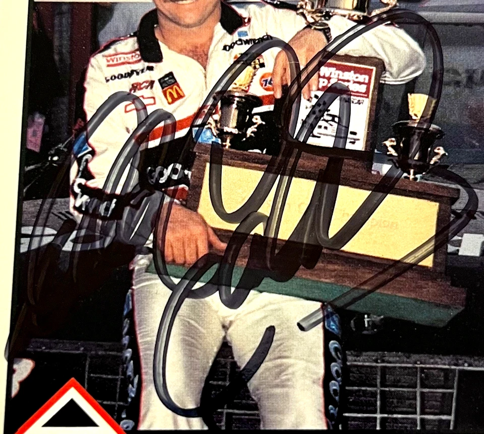 Dale Earnhardt NASCAR 1992 Traks #3 The Intimidator Autographed Signed - Image 2 of 4