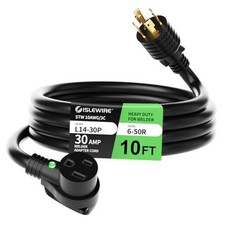 10FT Welder Adapter Extension Cord, NEMA L14-30P to 6-50R, 30 Amp 4-Prong 10 FT