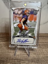 Leaf 2023 Draft Sydney Brown #BA-SB1 Football Rookie Autograph Card. rookie card picture