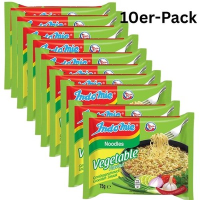 10er-Pack Indomie Instantnudeln Gemüse 75g