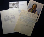 CIRCA 1940 JAMES WILLARD SCHULTZ LETTER SIGNED TO EDITOR + ARLO GUTHRIE JR. +