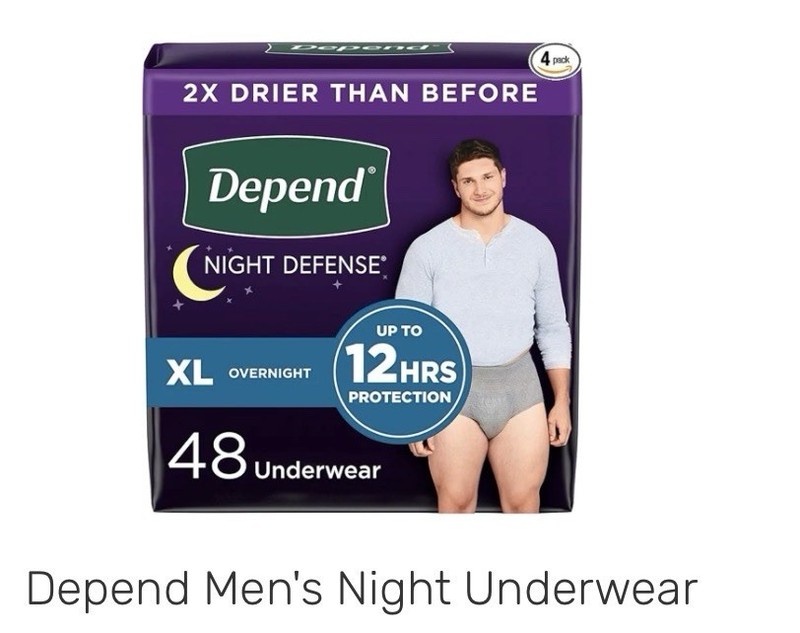 Depend Night Defense Men’s Adult Incontinence Underwear XL 48ct – Overnight