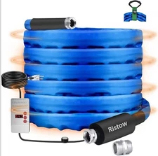 30FT RV Heated Drinking Water Hose -Temp Control Features Water Line Freeze P...