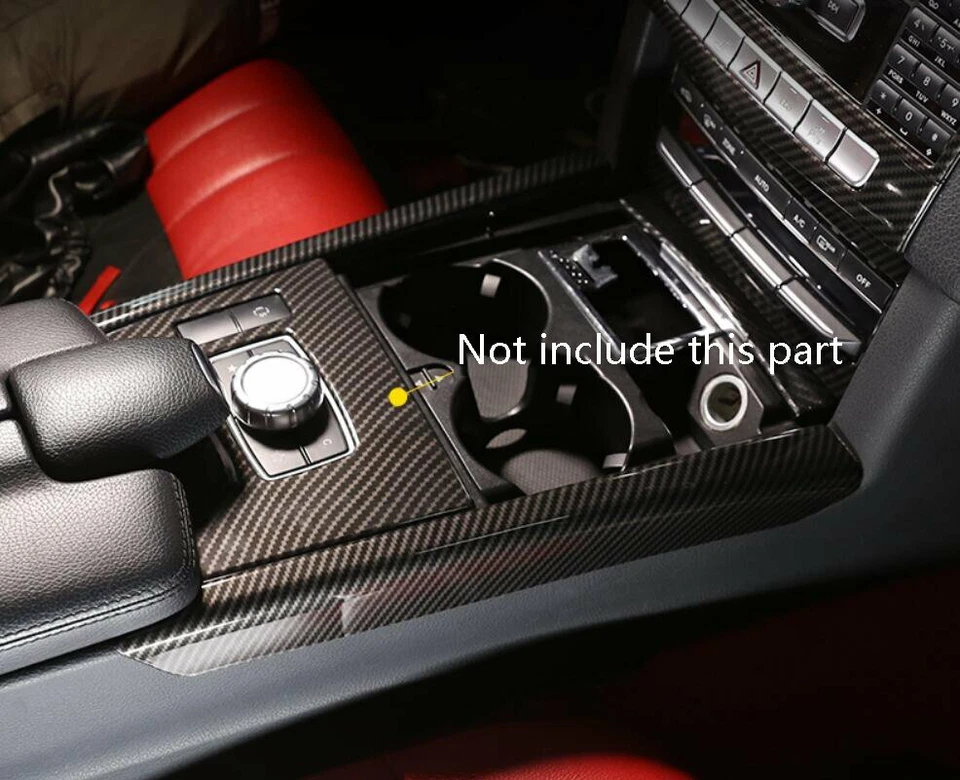 Боковая отделка переключения передач из углеродного волокна металла для Mercedes Benz класса E W212 2010-2015 годов выпуска - Изображение 2 из 4