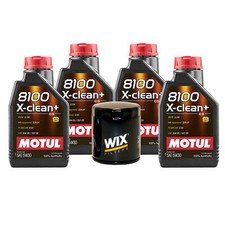 4L Motul 8100 X-CLEAN + 5W30 Wix Filter Motor Oil Change Kit API SN/CF