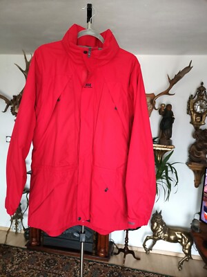 Herren Jacke M 50-52 Helly Hansen Tech Übergangsjacke Kapuze Rot
