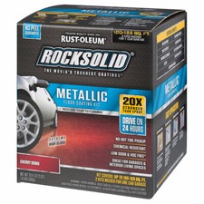 Rust-Oleum 286896 RockSolid Metallic Floor Coating Cherry Bomb 70oz Kit
