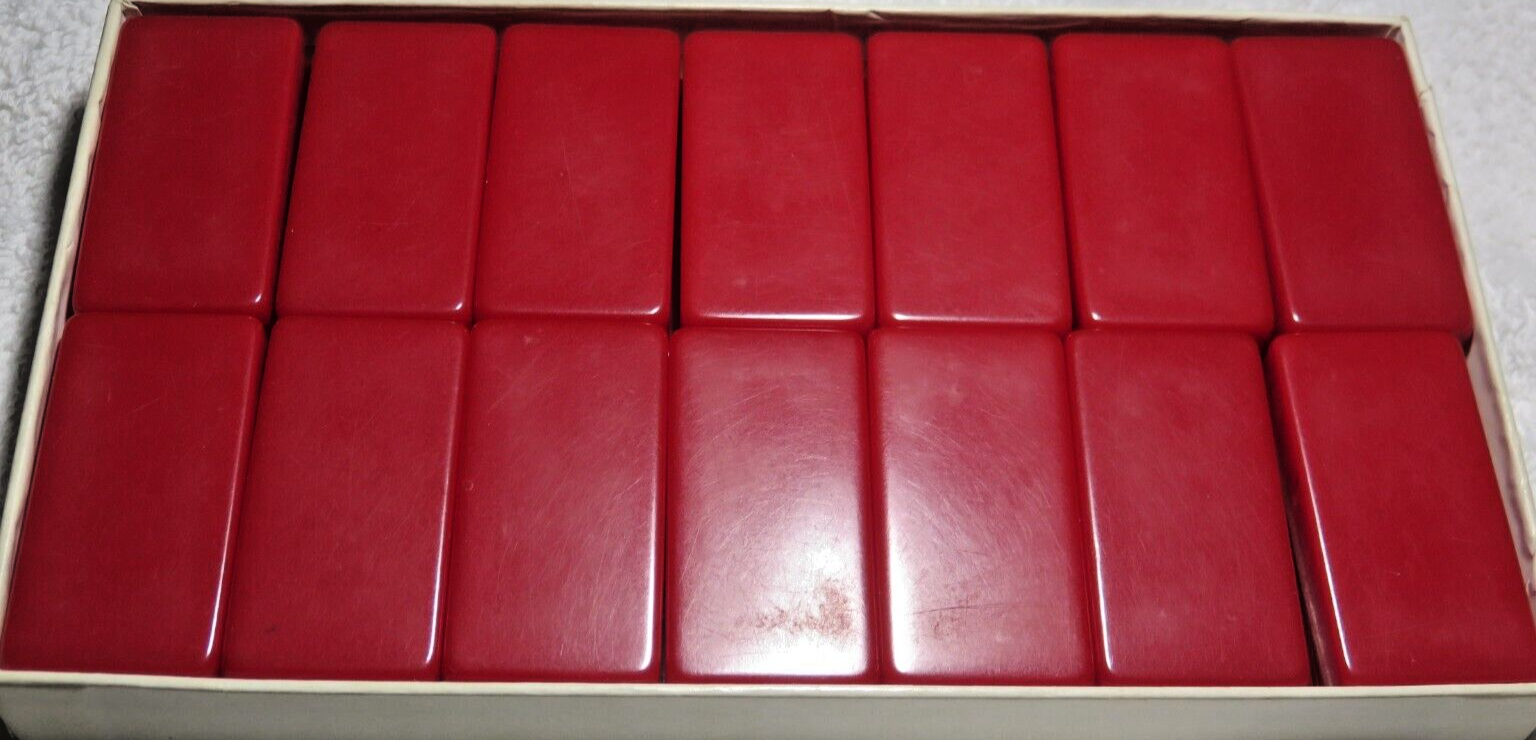 Vintage 616 Puremco MFG. Co. Red Marblette Dominoes Waco. Texas eBay