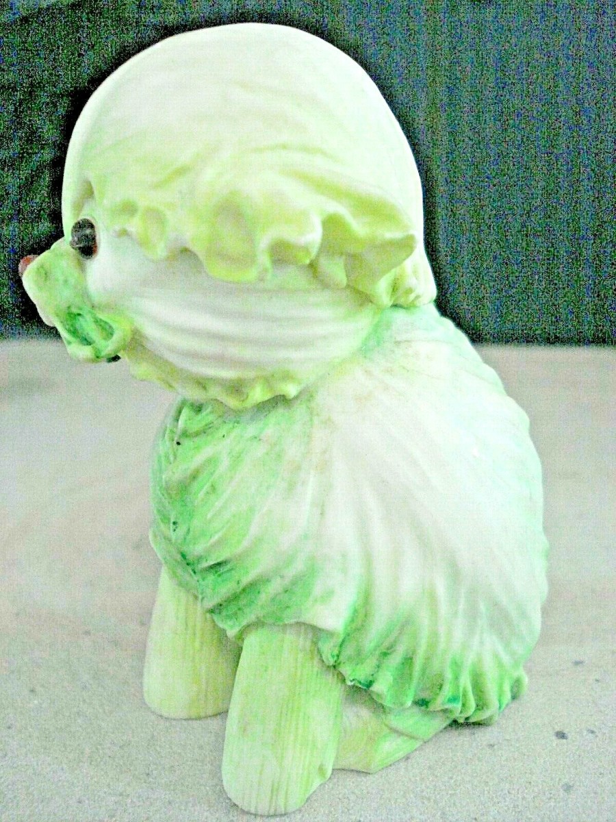 RARE 2004 Enesco Home Grown Collectible Green Cabbage Dog Figurine