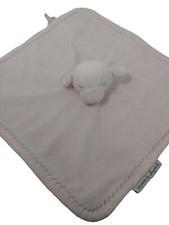 Blankets  Beyond Pink sleeping lamb Baby Security Blanket gray zigzag stitching