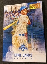 2017 ERNIE BANKS PANINI DIAMOND KINGS #10B VARIATION ARTIST'S PROOF GOLD #57/99