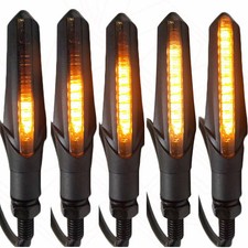 Sequential Indicators LED Pair Blacked Out Smoked Sweep for Suzuki SV 650 S