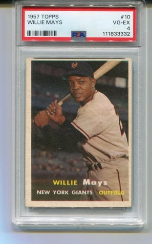1957 Topps Willie Mays New York Giants #10 PSA 4