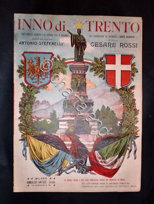 Music Sheet Music - Hymn of Trento - C. Rossi - A. Stefanelli - Piano and text 