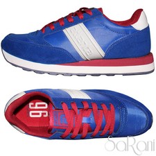 Atlanta Men's Shoes Sneakers Casual Sports Blue Low Suede Laces SARANI