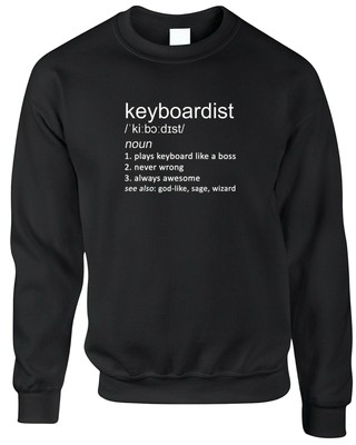 Keyboardist Definition Mens Sweatshirt Funny Gift Keyboard Player Music Band Job
