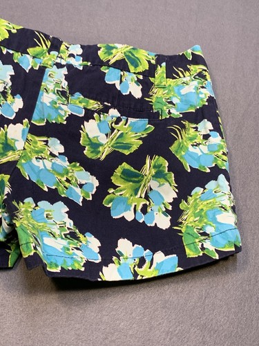 Merona Chino Shorts Adult 4 Women’s Blue Floral Cotton ladies Casual - Picture 11 of 14