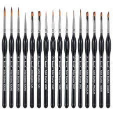 Detail Paint Brushes Set, 16pcs Miniature Paint Brushes for Fine Detailing,