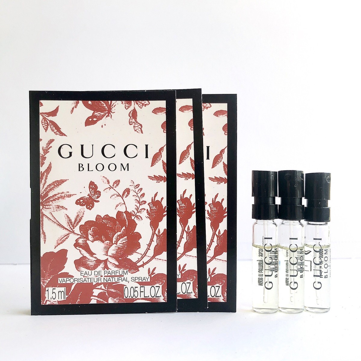 3 x Gucci Bloom Eau de Parfum EDP Spray Sample Vial 1.5ml each | eBay
