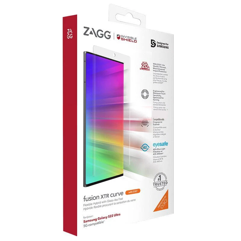 ZAGG Invisible Shield Fusion XTR Screen Protector for Galaxy S22 Ultra 5G - Image 2 of 3
