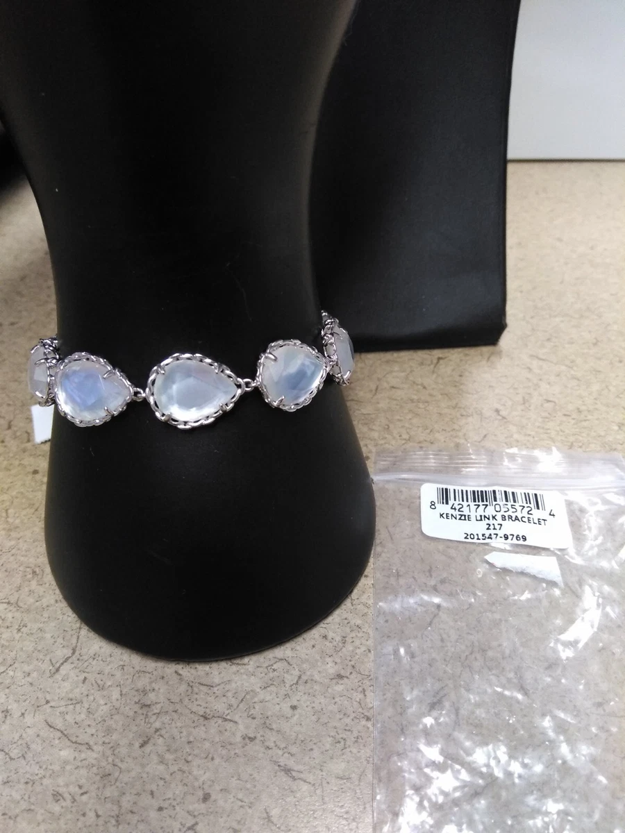 Kendra Scott Kenzie Link Bracelet Mother of Pearl Rhodium Plated