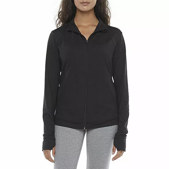 NWT Xersion Black Active Wear Full Zip Jacket, Size OX, MSRP:$70, Free  Shipping