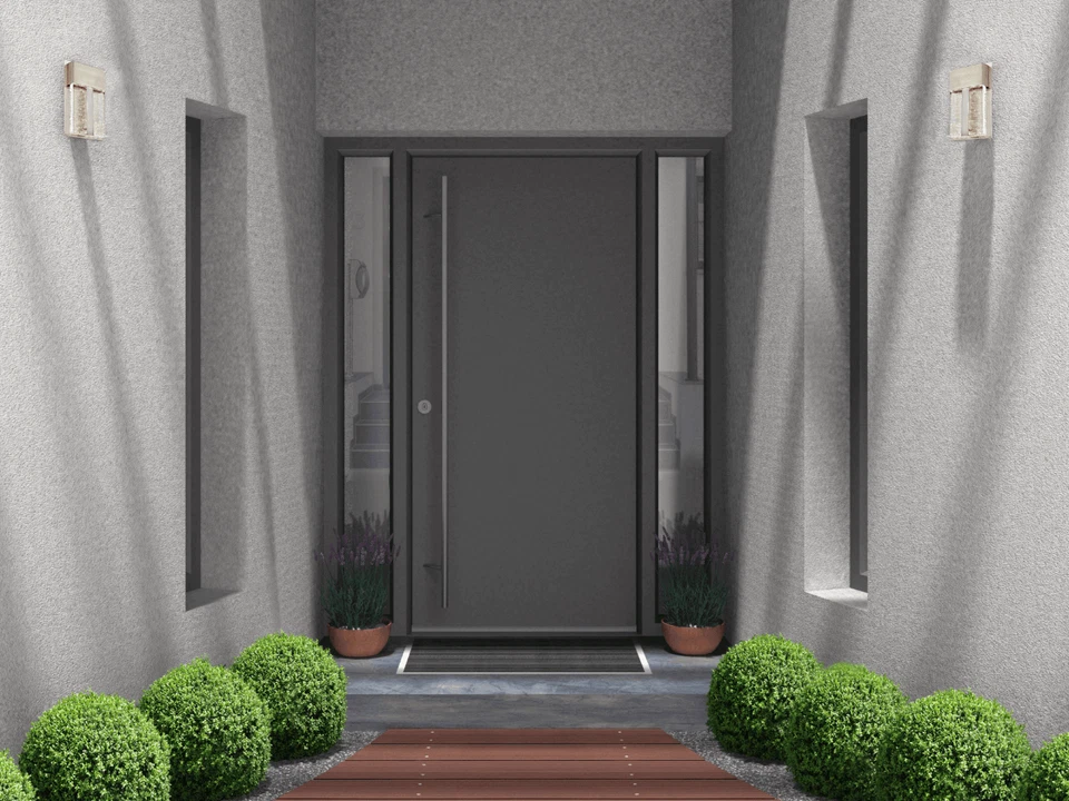 Wall Lamp Outdoor 11 Watt LED Dimmable Cava II Nickel With Blasenglas - Image 2 of 2