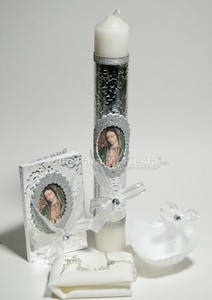 baptism candle for boy