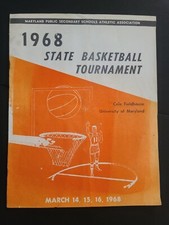 1968 Maryland State Basketball Championship Souvenir Program Booklet