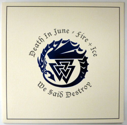 DEATH IN JUNE We Said Destroy 7" FIRE + ICE Unquiet Grave NEW blue vinyl Rp7 - Picture 1 of 4