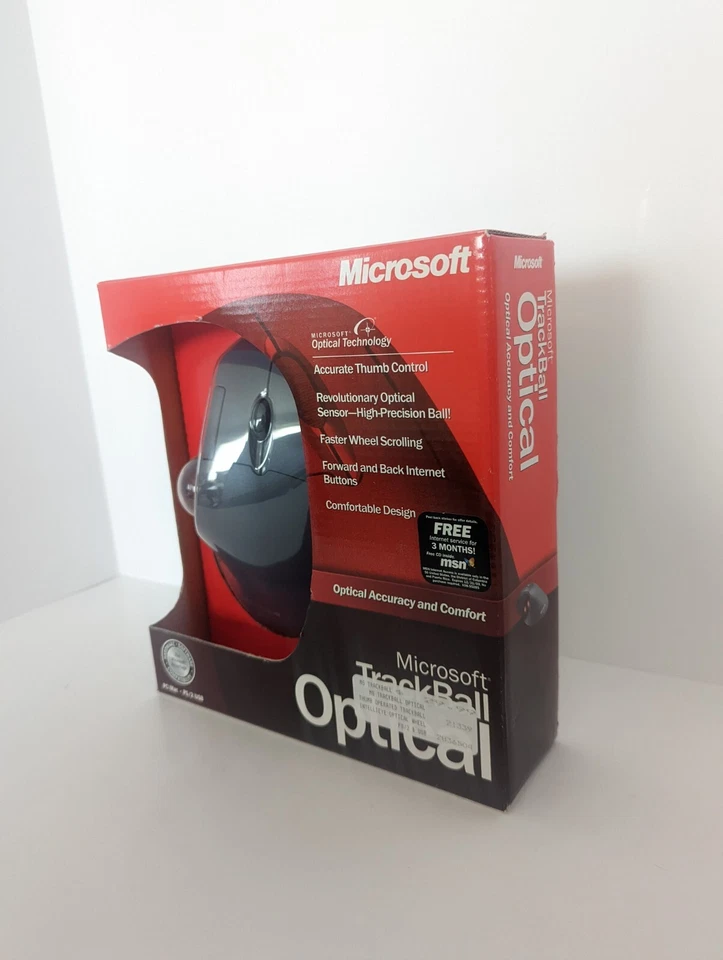 SEALED Microsoft Trackball Optical Mouse D67-00001 - Image 4 of 4