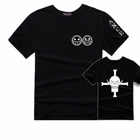New One Piece Whitebeard Pirates Skull T-shirts Cotton Short Sleeves Tee Tops