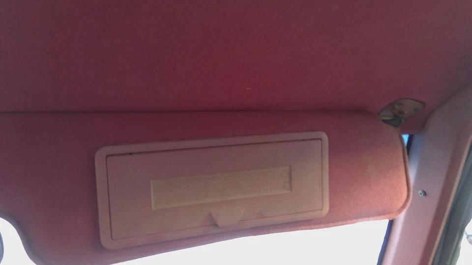 Quebra-sol direito Jeep Cherokee 1985 passageiro fabricante de equipamento original vermelho - Imagem 4 de 4