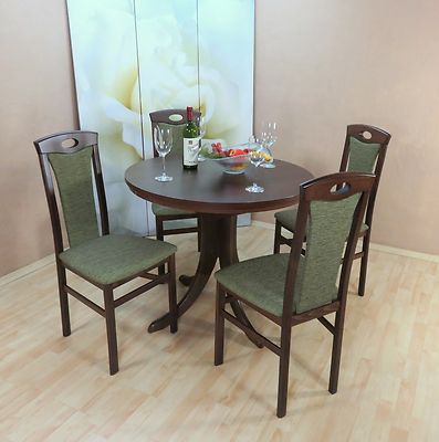 2 x Stuhl massivholz Buche nuss dunkel olive Esszimmer ...