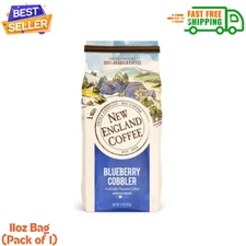 New England Coffee Blueberry Cobbler Medium Roast Ground Coffee,11oz Bag Pack 1.