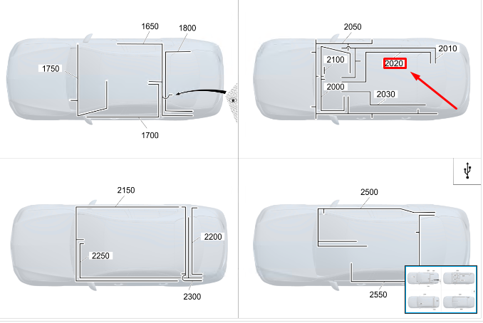 Neu MERCEDES-BENZ S W223 Telematik-Service-Kabelbaum A2235405123 Original