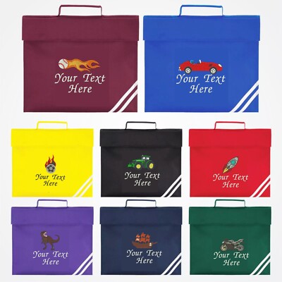 Bestickte Büchertasche mit Ihrem Namen Ihr Design, Schulanfang Rucksack, Sport Gym