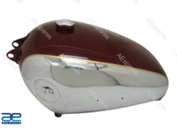 BSA B31 B33 Plunger Modell Kraftstofftank Maroon & Chrome Lackiert Stahl Front