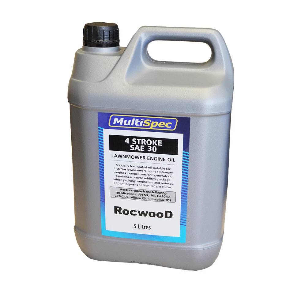ROCWOOD SAE 30 Engine Oil 5L Litre 4 Stroke Lawnmower