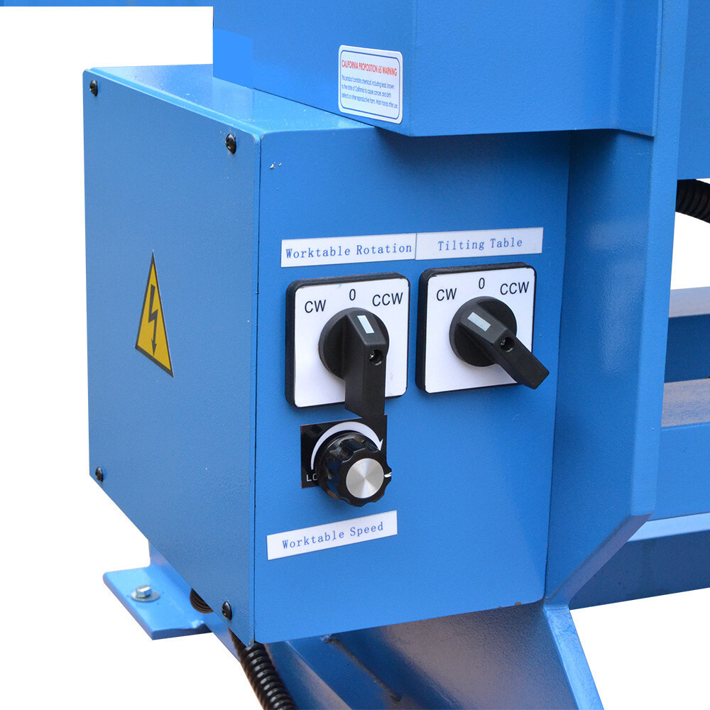 550-1100 Lbs Cap. Welding Positioner Turn Rotary Table Tilt 0-45-90 Degree 110V