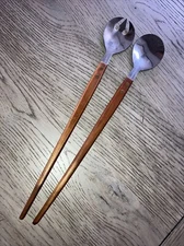 Vintage MCM Stern Rostfrei Salad Fork Serving Set Germany