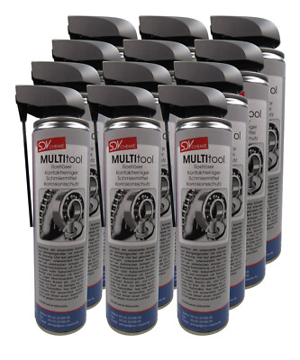 MULTItool 12x 400ml Rostlöser Pflegeöl Pflegespray Vielzweckspray Ölspray