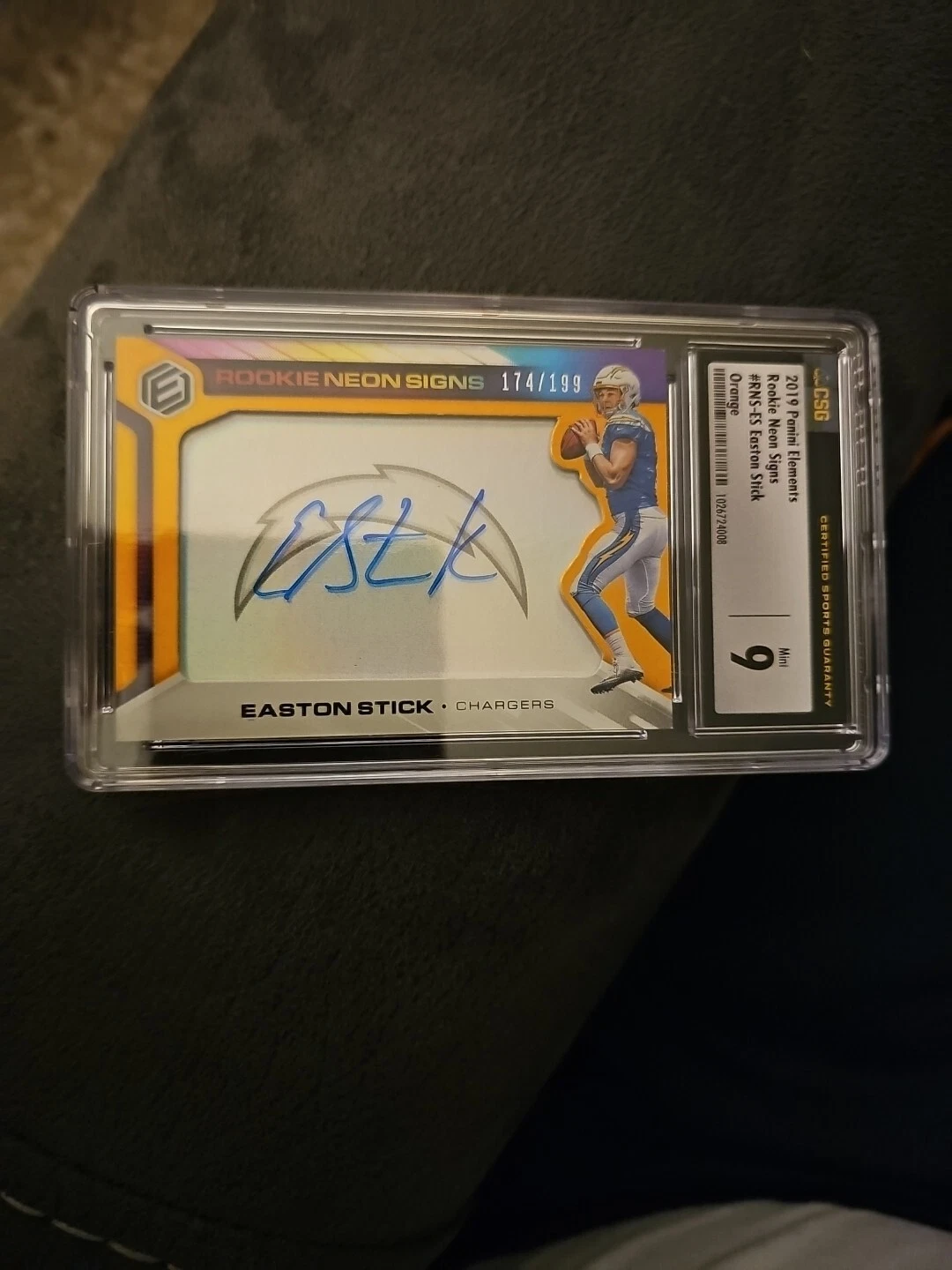 Easton Stick Panini Phoenix Rookie Autograph Jersey #ES Orange