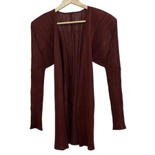 Auth PLEATS PLEASE - Bordeaux Women's Cardigan